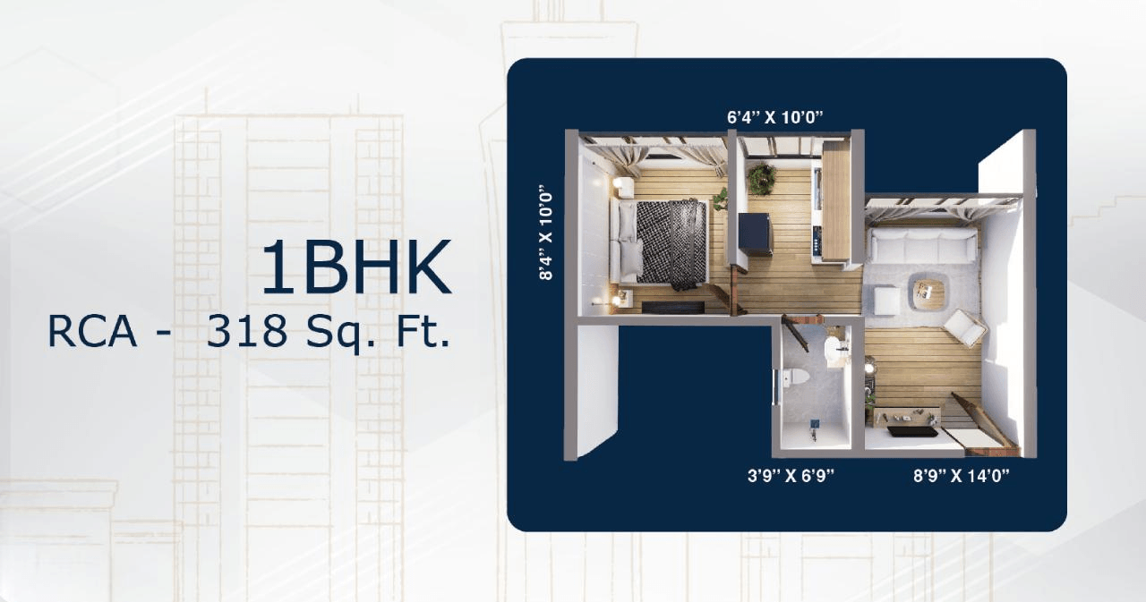 Unit plan - 318 sq.ft.