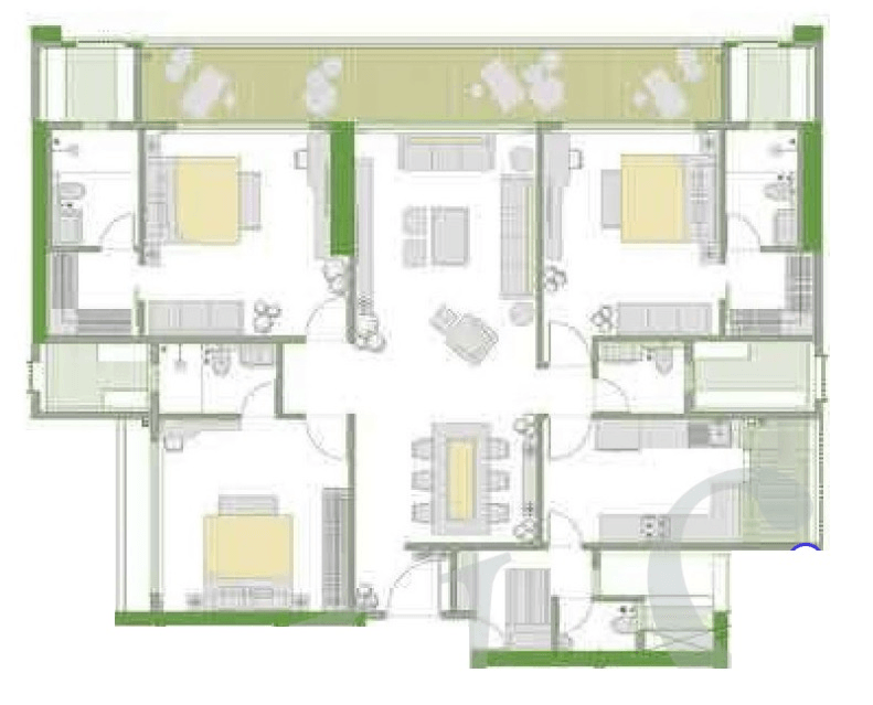 Sagitarius Bluegrass Residences Unit plan - 1689 sq.ft.