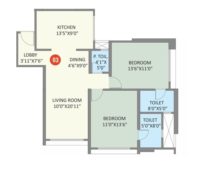 Saniket WYCE Exclucity Unit plan - 837 sq.ft.